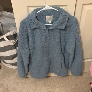American Eagle Outfitters Blue Teddy Jacket